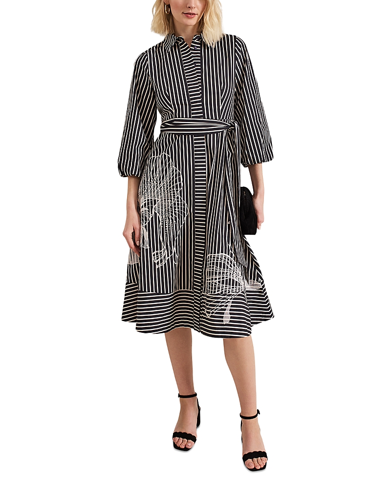 PHASE EIGHT CORINA STRIPED DRESS