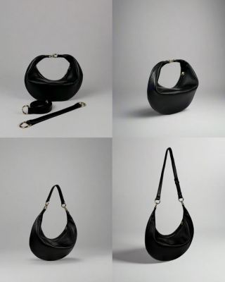 3-in-1 Small Convertible Hobo Crescent Ring Bag