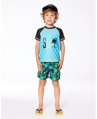 Boys' Short Sleeve Rashguard - Little Kid, Big Kid