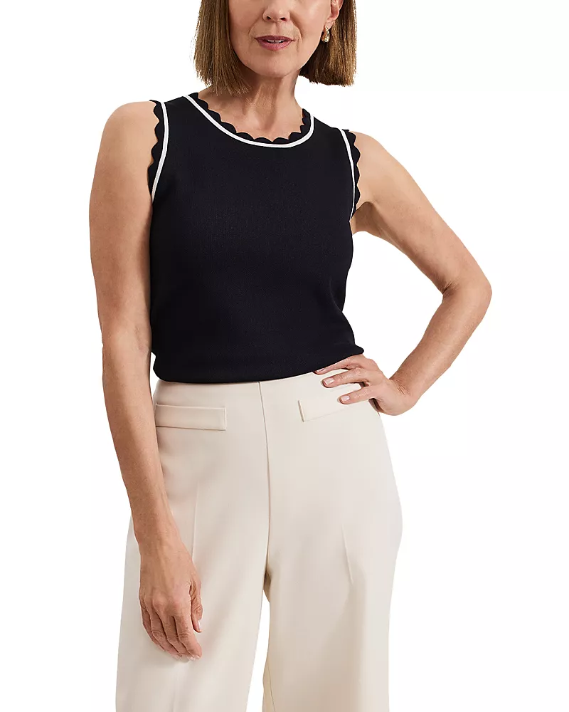 Phase Eight Liz Scalloped Edge Tank Top