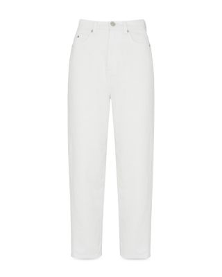Petites Authentic Barrel Leg Jeans in White