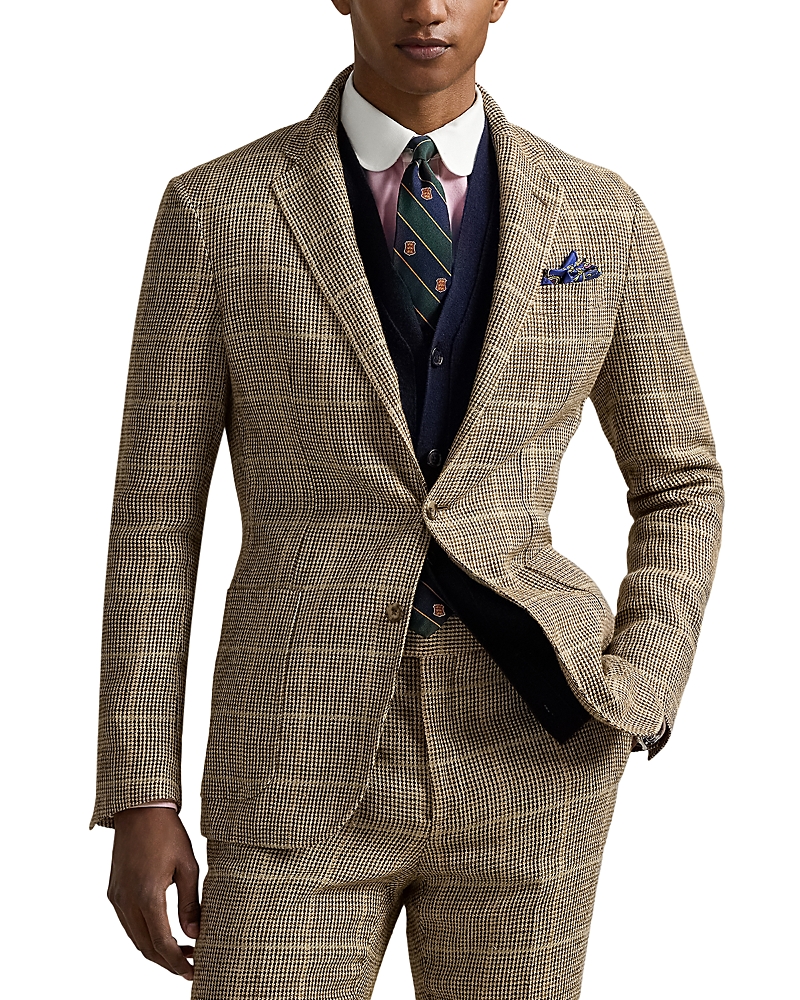 Polo Ralph Lauren Men's Polo Soft Tailored Tic-weave Sport Coat In Brown/tan/green Deco