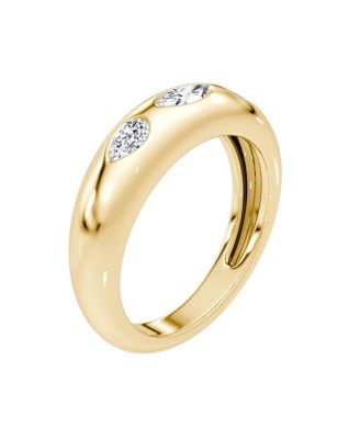 Petite Multi-Shape Band in 14K Gold, 0.48ctw Marquise & Pear Lab Created Diamonds