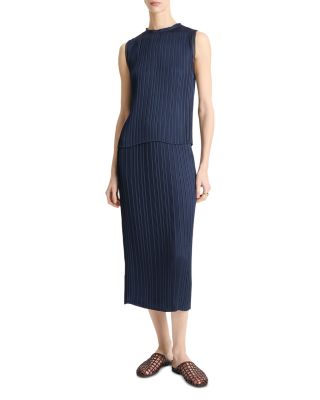 Pleated Crewneck Top  