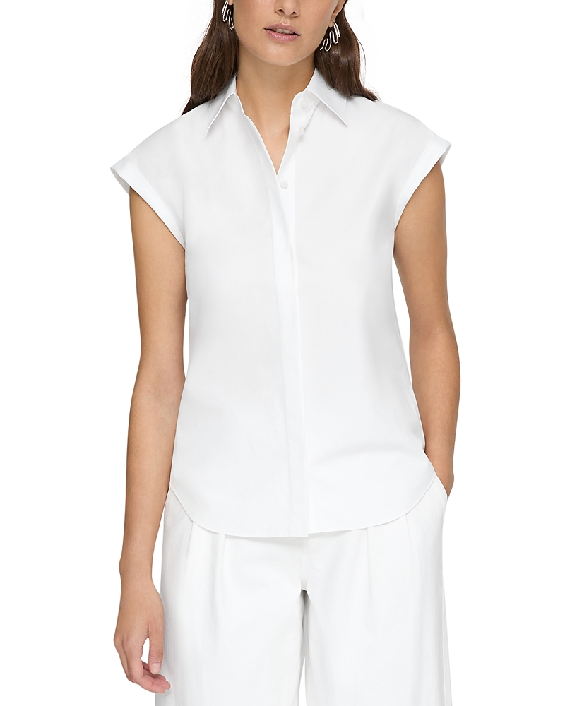 Lafayette 148 New York Fitted Cap Sleeve Shirt