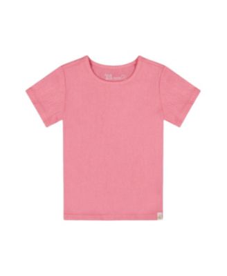 Girls' Crinkle Short Sleeve Top - Little Kid