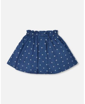 Girls' Printed Chambray Skort - Little Kid