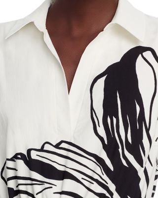 Flower Print Belted Dress