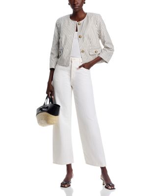 Button Front Cropped Jacket