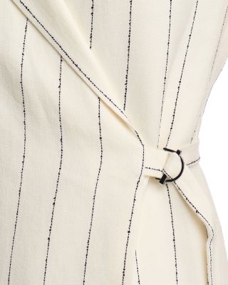 Dagania Striped Wrap Dress