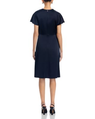 Dulania Twist Front Flutter Sleeve Dress