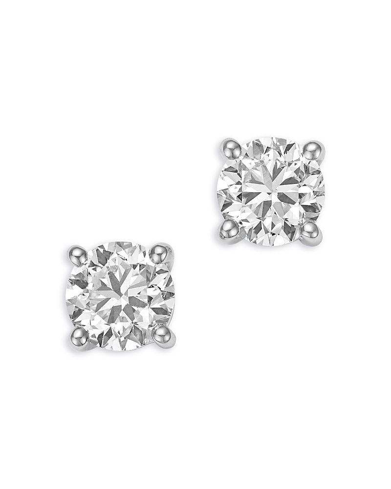 Bloomingdale's Fine Collection Diamond Certified Solitaire Studs in 14K White Gold, 2.0 tcw