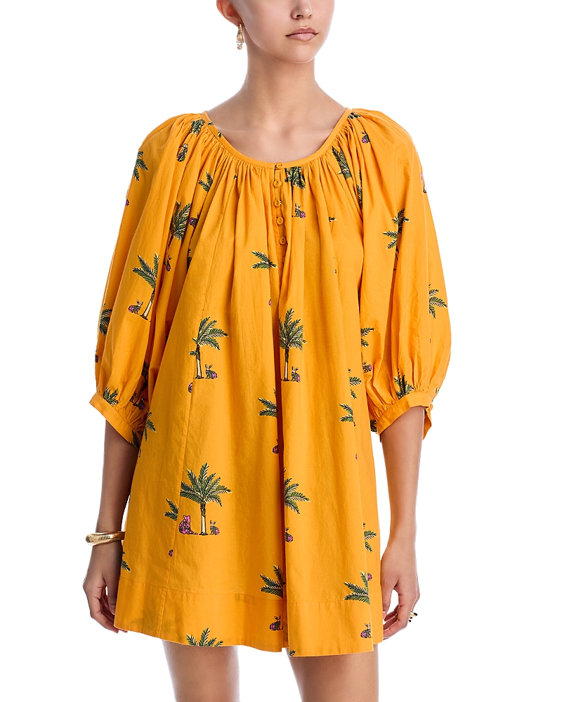 Coniglio Palm Beach Floral Balloon Sleeve Mini Dress