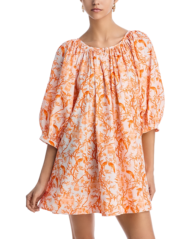 Coniglio Palm Beach Floral Balloon Sleeve Mini Dress