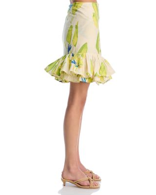 Miraflores Wrap Top & Mini Ruffle Power Pareo Skirt