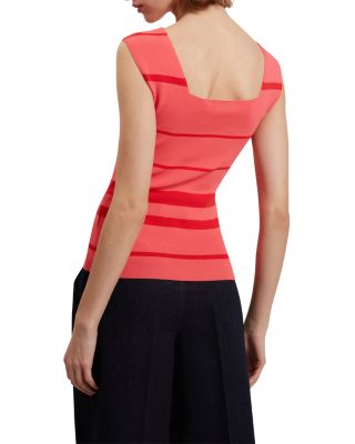 Laydaa Square Neck Striped Top