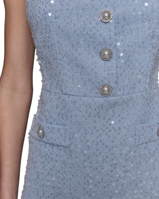 Sequin Tweed A Line Dress