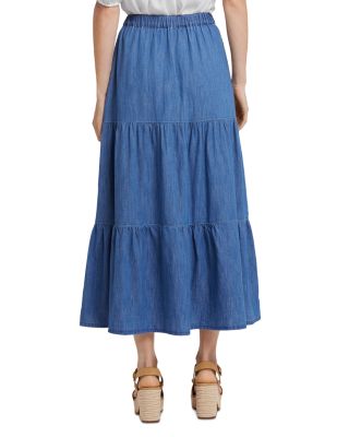 Everly Tiered Denim Maxi Skirt