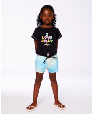 Girls' Organic Cotton Tee with Print and Knot - Little Kid