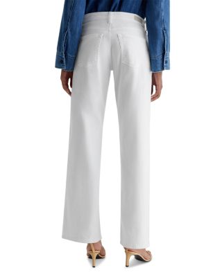 Adria Mid Rise Wide Leg Jeans in Gallery White