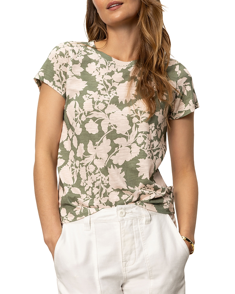 Sanctuary The Perfect Geo Print Cotton Blend Knit Top In Green