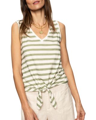 Sanctuary - Floral V Neck Tie Front Tank