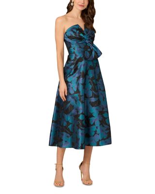 Aidan Mattox - Floral Jacquard Midi Dress