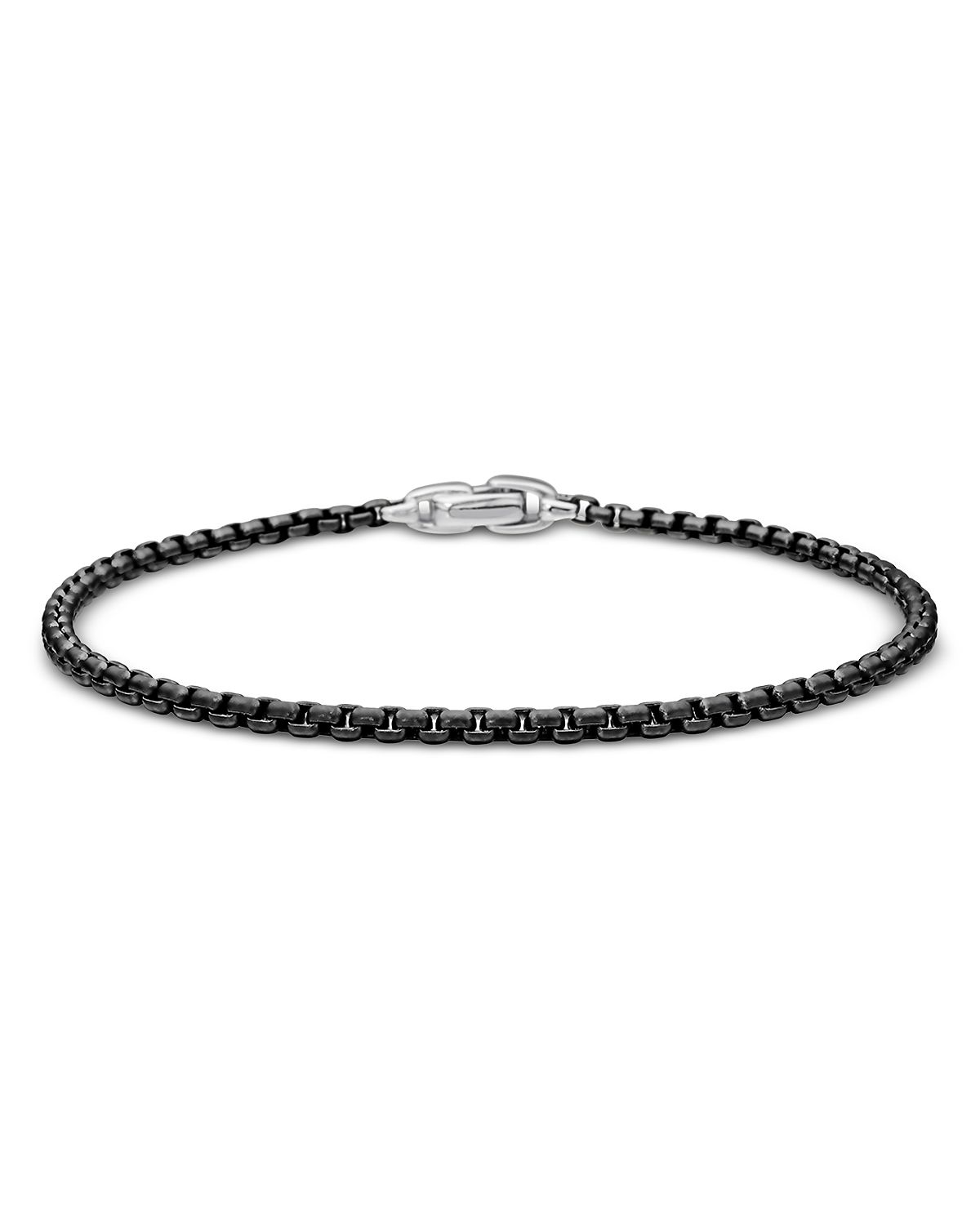 David Yurman Box Chain Bracelet with Stainless Steel and Sterling Silver, 2.7mm