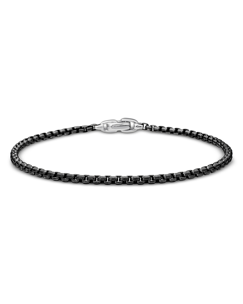 David Yurman Box Chain Bracelet with Stainless Steel and Sterling Silver, 2.7mm