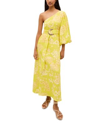 Printed One Shoulder Maxi Dress