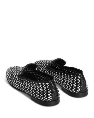 Men's Woven Leather Slippers