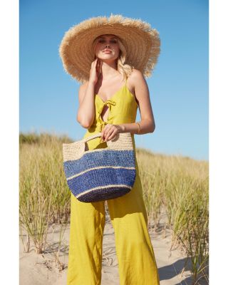 Camden Stripe Raffia Tote