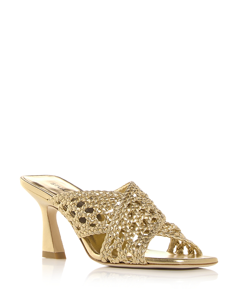 Stuart Weitzman Thea Slide 75 Sandal In Golden