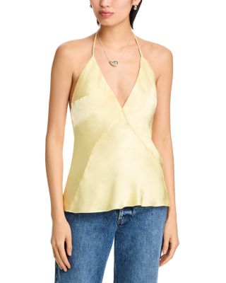 Bardot - Plunge V Slim Fit Cami Halter Top