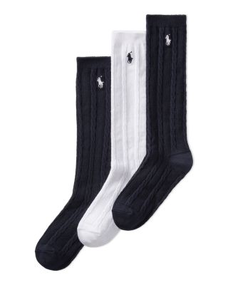 Girls' Knee High Cable Sock Set - Little Kid, Big Kid