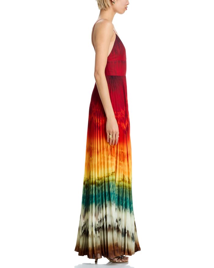 Lauren Pleated V Neck Dress