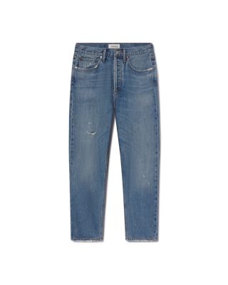90's Crop Mid Rise Straight Jeans in Shrine
