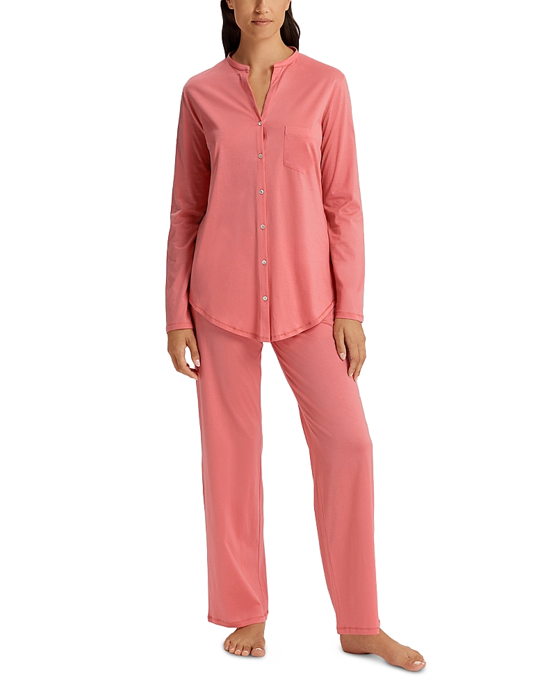 HANRO COTTON DELUXE LONG PAJAMA SET