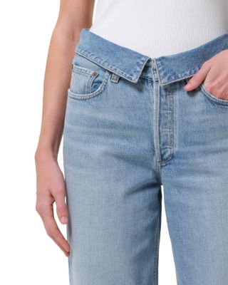 Echo Tapered Foldover Jeans in Syllable