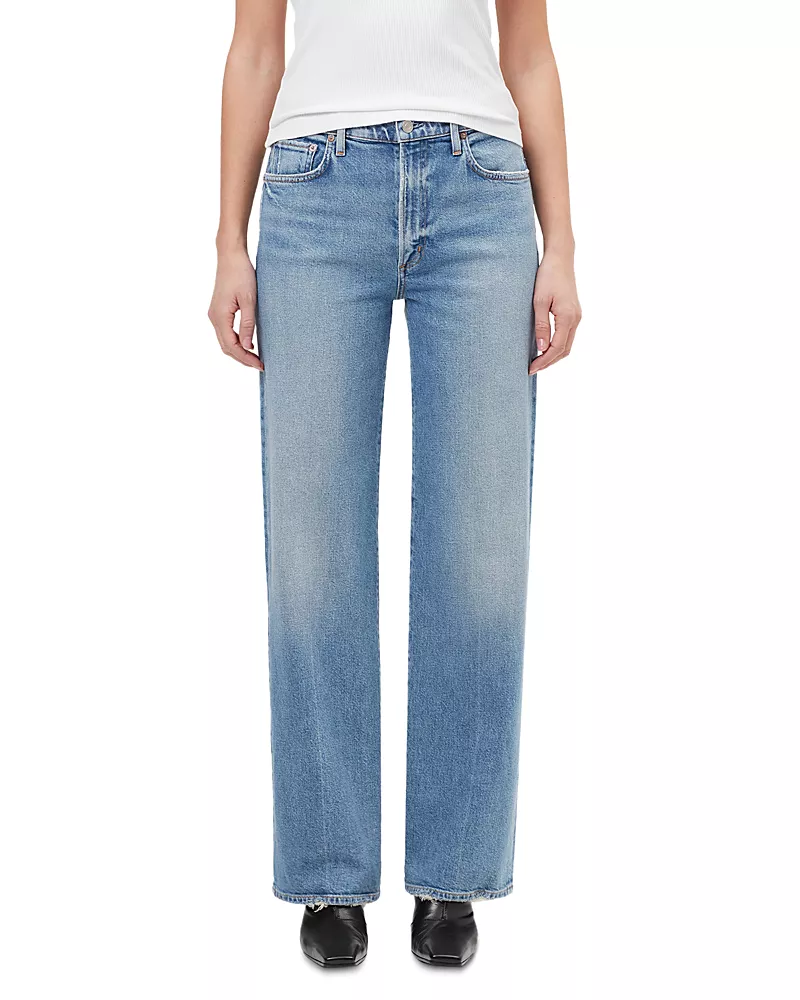 Agolde Harper Mid Rise Straight Leg Jeans in Forum