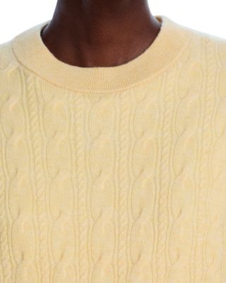 Cashmere Cable Collegiate Crewneck Sweater