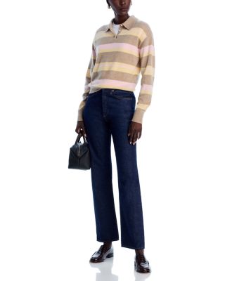 Cashmere Collegiate Striped Polo