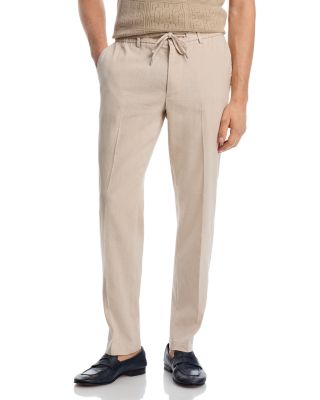 BOSS - Kane Regular Tapered Fit Linen Trousers