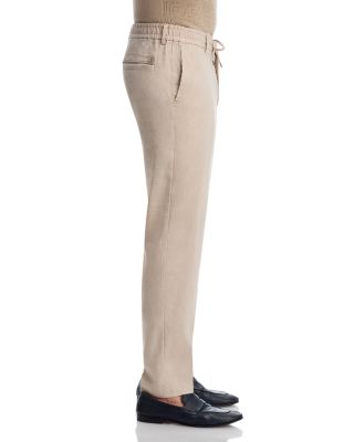 Kane Regular Tapered Fit Linen Trousers 