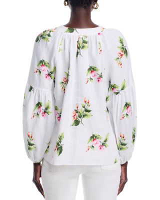 Florentina Flourish Linen Top