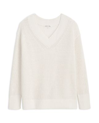 Arielle V Neck Cotton Linen Sweater 