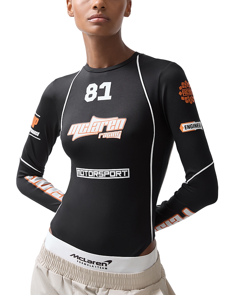 Reiss X Mclaren Bianca Bodysuit In Black