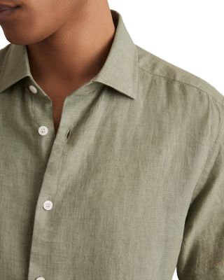 Holiday Slim Fit Short Sleeve Linen Shirt