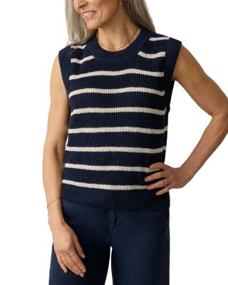 Faherty - Miramar Striped Sleeveless Linen Sweater