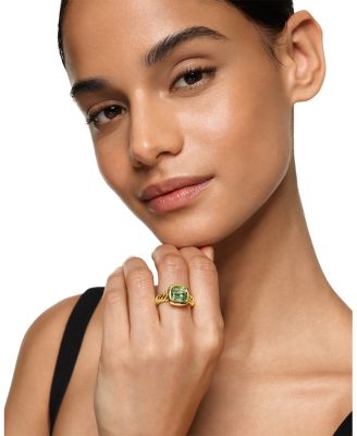 DY Mercer Stone Ring in 18K Yellow Gold with Gemstone, 10mm